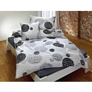 Bettwäsche weiss mit Kreisen in grau und schwarz – Kissenbezug – 50x70 cm