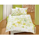 Bettwäsche mit Blumenmuster in grün-gelben Farbtönen – Kissenbezug – 50x70 cm