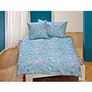 Bettwäsche mit Kirschblütenzweigen auf Aquafarbigem Hintergrund – Kissenbezug – 65x65 cm