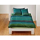 Bettwäsche Streifen mit Muster in Grün-Blau – Kissenbezug – 50x70 cm