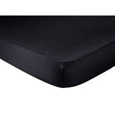 Satin-Fixleintuch farbig leuchtend schwarz