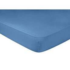 Fixleintuch aus Bio-Jersey stahlblau