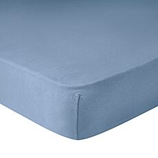 Feinjersey-Fixleintuch - stahlblau, 140–160x200 cm