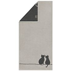 Cawö Frottierwäsche You&Me, eingewebtes Katzen-Design
