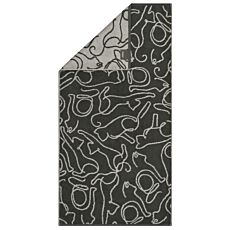 Cawö Frottierwäsche Cats, eingewebtes allover Katzendesign