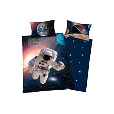 Bettwäsche mit Astronaut und Schriftzug 