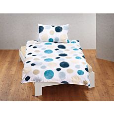 Bettwäsche mit kunstvollem, farbigem Punktemuster