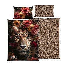 Bettwäsche Wild Flowers mit Leopard