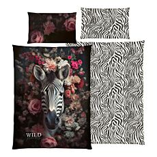 Bettwäsche mit natürlichem Zebra Zauber