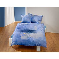 Bettwäsche mit kunstvollem Blumenprint und Goldregen