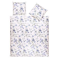 Bettwäsche mit blauen Blumen