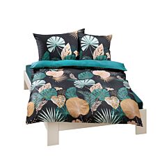 Elegante Bettwäsche aus Satin im Gingko-Design