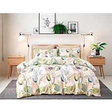 Bettwäsche mit elegantem Blumen- und Blattdesign