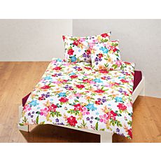 Bettwäsche mit bunten Blumen – Kissenbezug – 50x70 cm