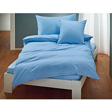 Satin Bettwäsche unifarben mit Biese