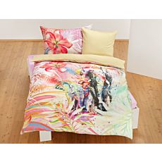 Bettwäsche mit farbenprächtigem Elefantenmotiv – Duvetbezug – 160x210 cm