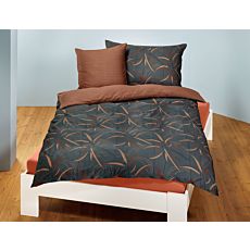 Bettwäsche mit kunstvollem Blätterprint – Kissenbezug – 50x70 cm