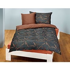 Bettwäsche mit kunstvollem Blätterprint – Duvetbezug – 160x210 cm