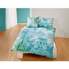 Bettwäsche Asia-Style mit Elefanten und Mandalas türkis – Kissenbezug – 50x70 cm