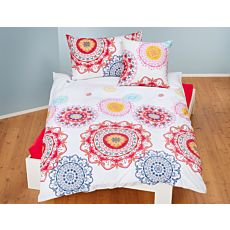 Bettwäsche mit farbigem Mandala-Dessin – Kissenbezug – 50x70 cm