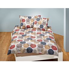 Bettwäsche mit ganzflächigem, buntem Kreismuster – Kissenbezug – 50x70 cm