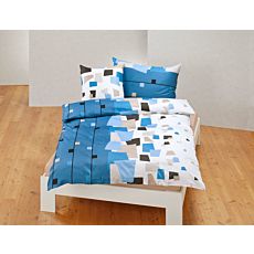 Bettwäsche mit abstraktem Quadratmuster – Kissenbezug – 50x70 cm