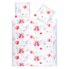 Bettwäsche Aquarellblumen