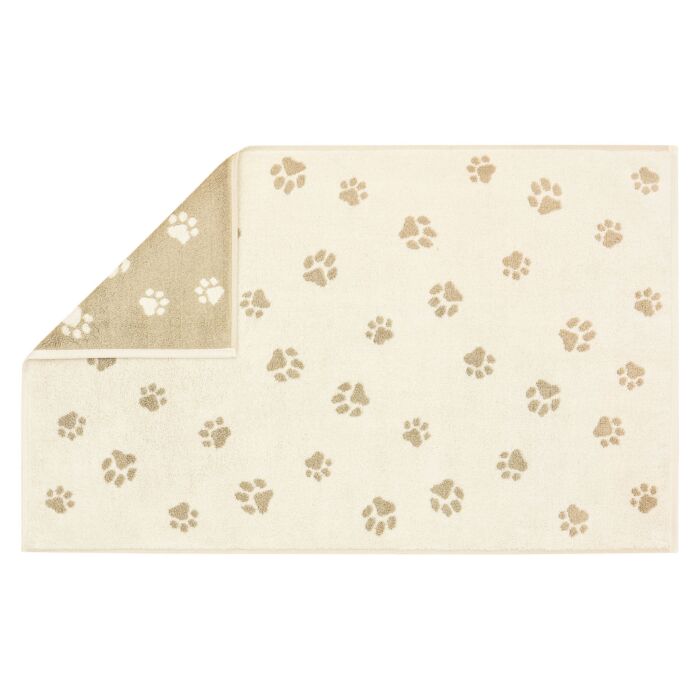 Cawö Badevorleger Paws, eingewebtes Pfoten-Design