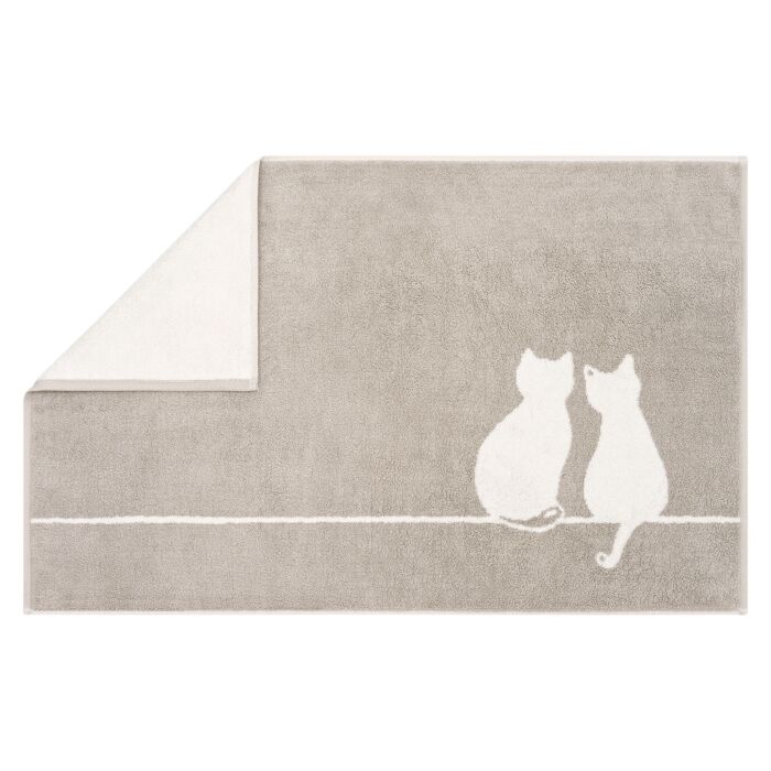 Cawö Badevorleger Cute Cats, eingewebtes Katzen-Design