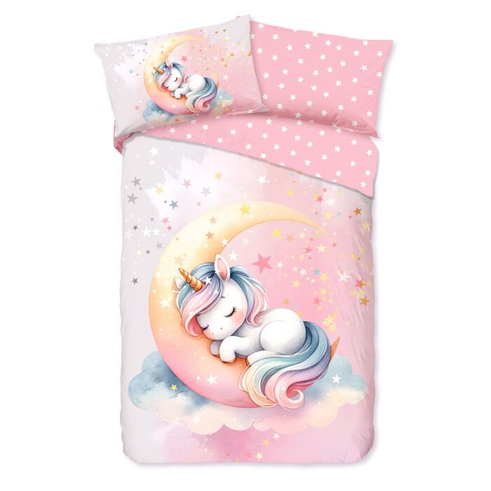 Bettwäsche mit magischem Einhorn & Mond main product photo