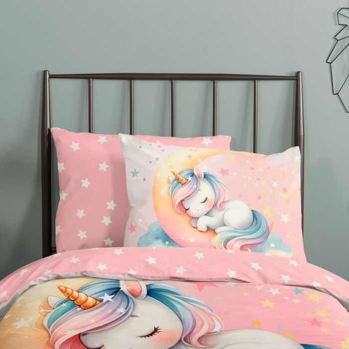 Bettwäsche mit magischem Einhorn & Mond