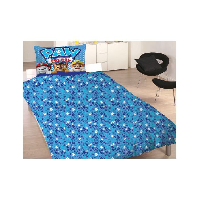 Bettwäsche mit den Paw Patrol-Hunden in Blau