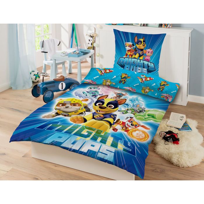 Bettwäsche Mighty Pups mit den Hunden der Paw Patrol main product photo