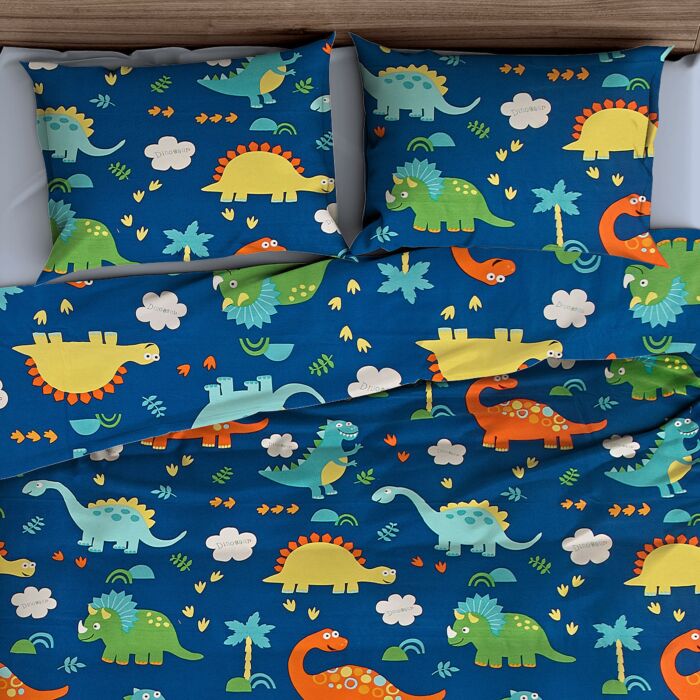 Fröhliche Dino-Bettwäsche
