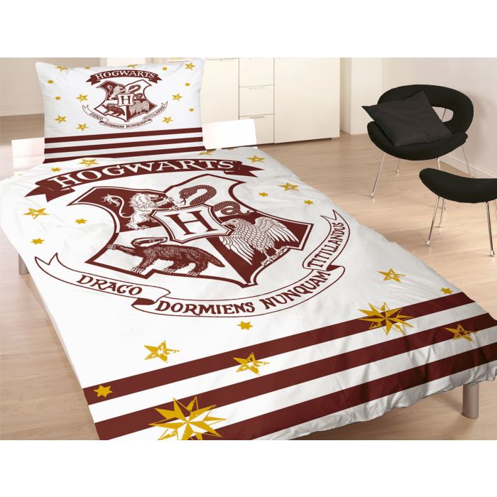 Bettwäsche Harry Potter mit HOGWARTS Schriftzug und Logo main product photo