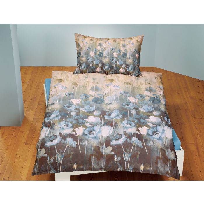 Bettwäsche mit Mohnprint in schöner Aquarelltechnik main product photo
