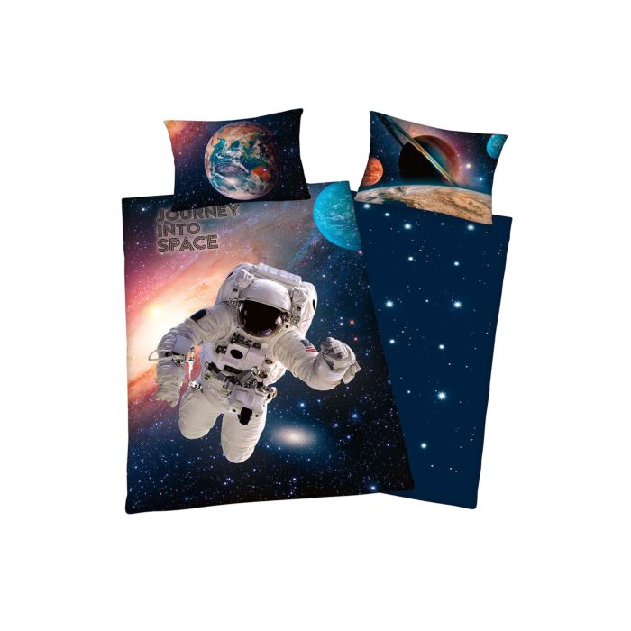 Bettwäsche mit Astronaut und Schriftzug "Journey into Space" main product photo