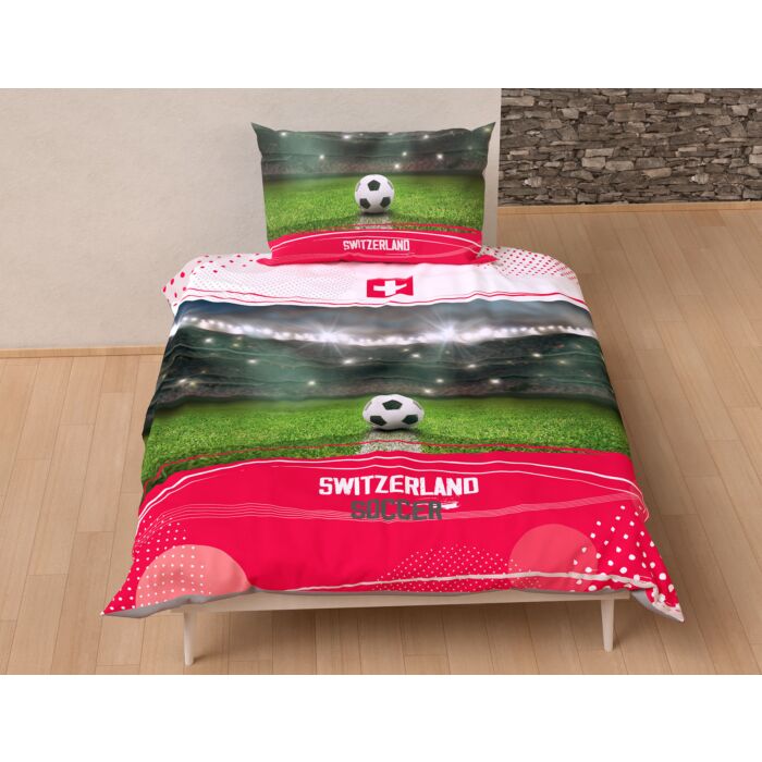 Bettwäsche "Switzerland Soccer" mit Fussball main product photo
