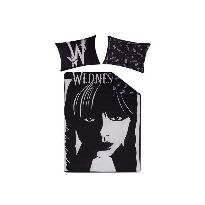 Bettwäsche "Addams Family" mit Wednesday Addams