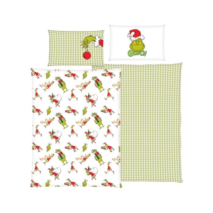 Bettwäsche 'Grinch'' mit weihnachtlichen Motiven main product photo