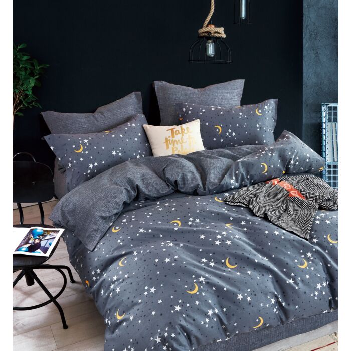 Traumhafte Bettwäsche mit Mond und Sternen