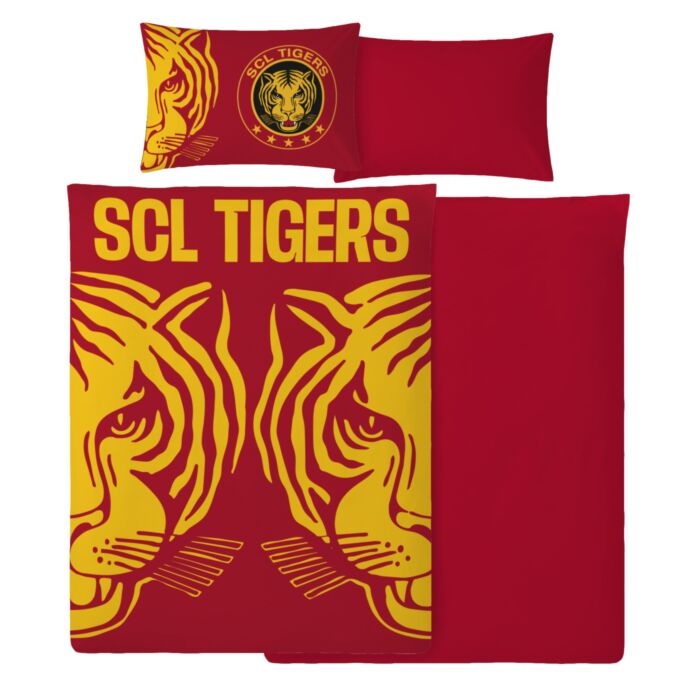 Bettwäsche mit ausdrucksstarkem SCL Tigers-Motiv
