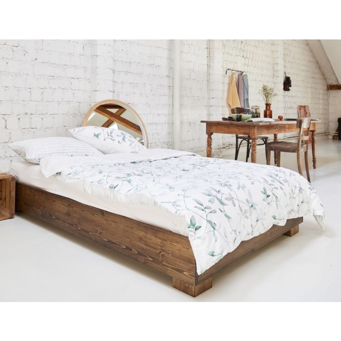 Journey Living Bettwäsche Lutry snow pinegreen main product photo