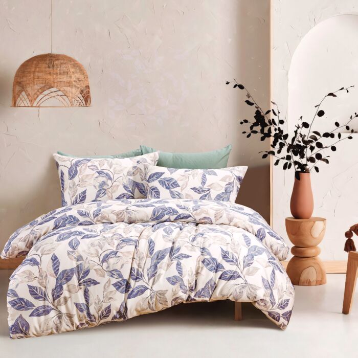 Bettwäsche mit Blätterprint