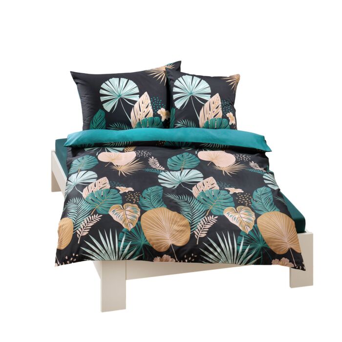 Elegante Bettwäsche aus Satin im Gingko-Design main product photo