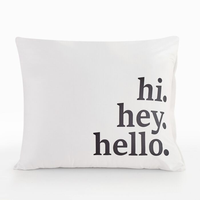Twill-Kissenbezug mit modernem Typografie-Design