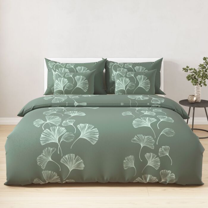 Bettwäsche mit Ginkgo-Motiv