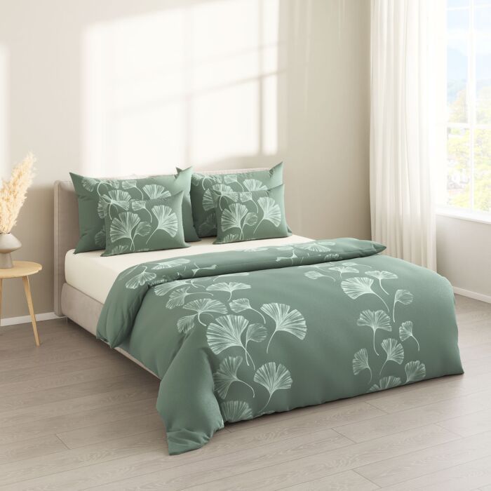 Bettwäsche mit Ginkgo-Motiv