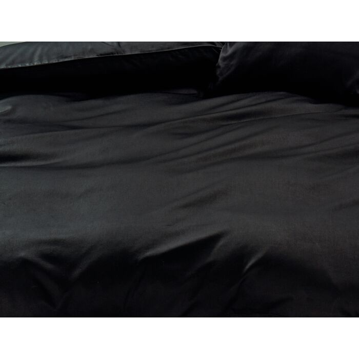 Satin Bettwäsche unifarben mit Biese