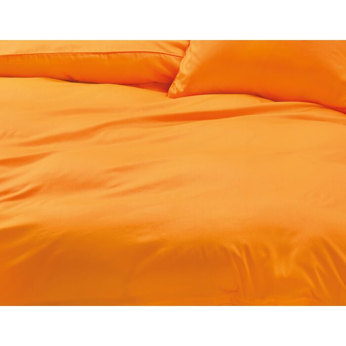 Satin Bettwäsche unifarben mit Biese